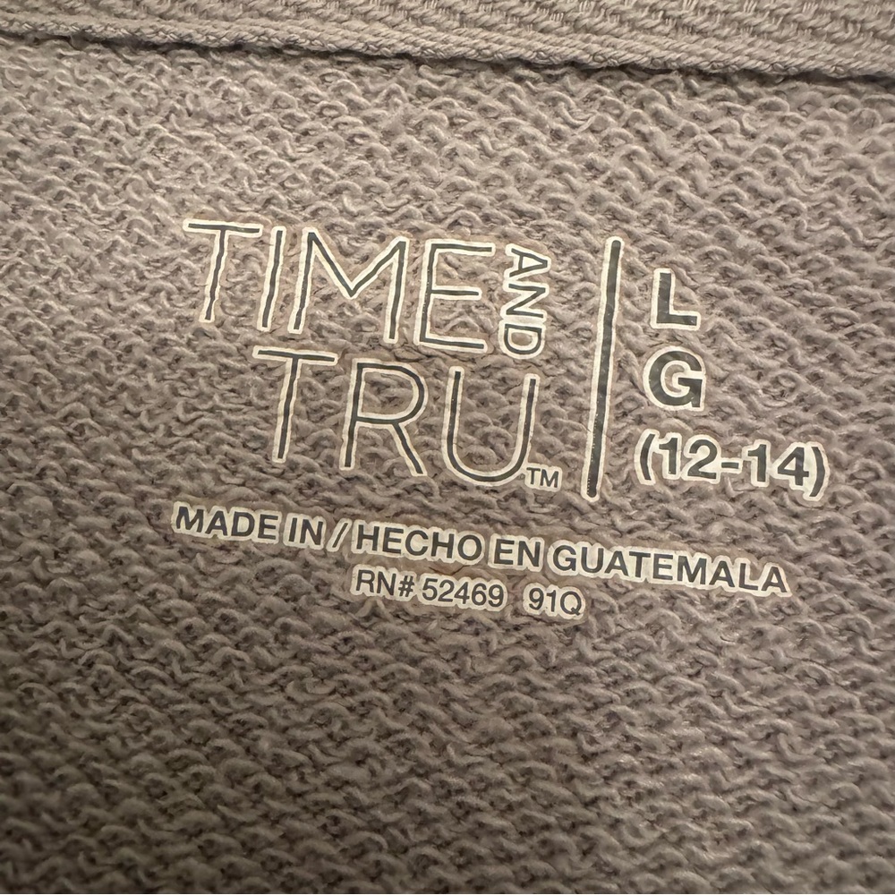 Time And Tru BMW Logo Sweatshirt Girls Large 12-14 Grey Crewneck - Picture 5 of 7